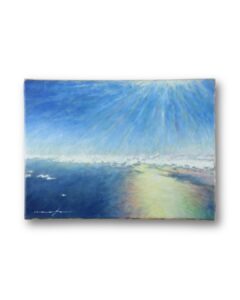 太平洋 上空からの眺め 2025.09 F4号（333×242mm） Oil on canvas