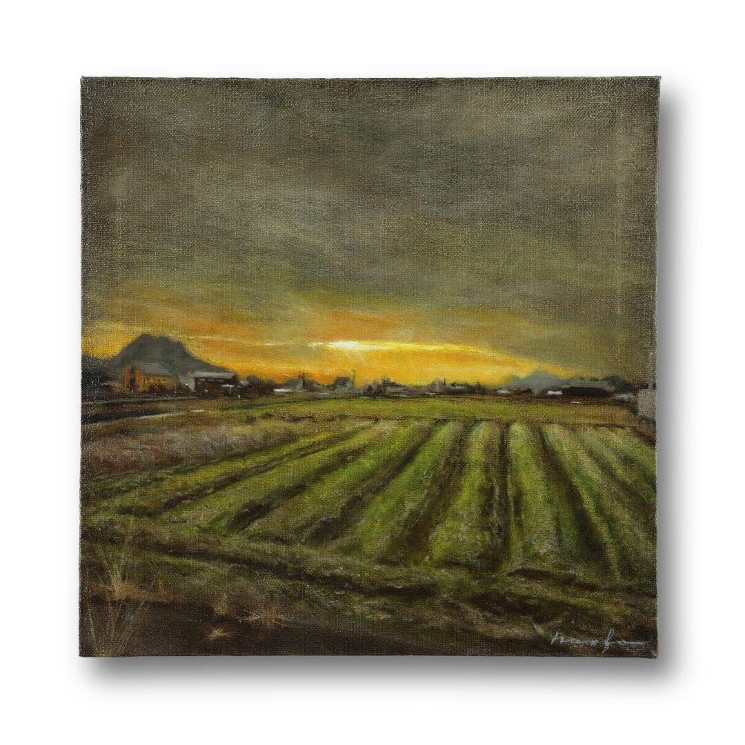 香川での夕焼けの風景画