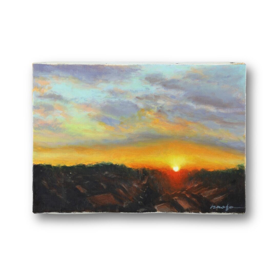 夕暮れを描いた風景画