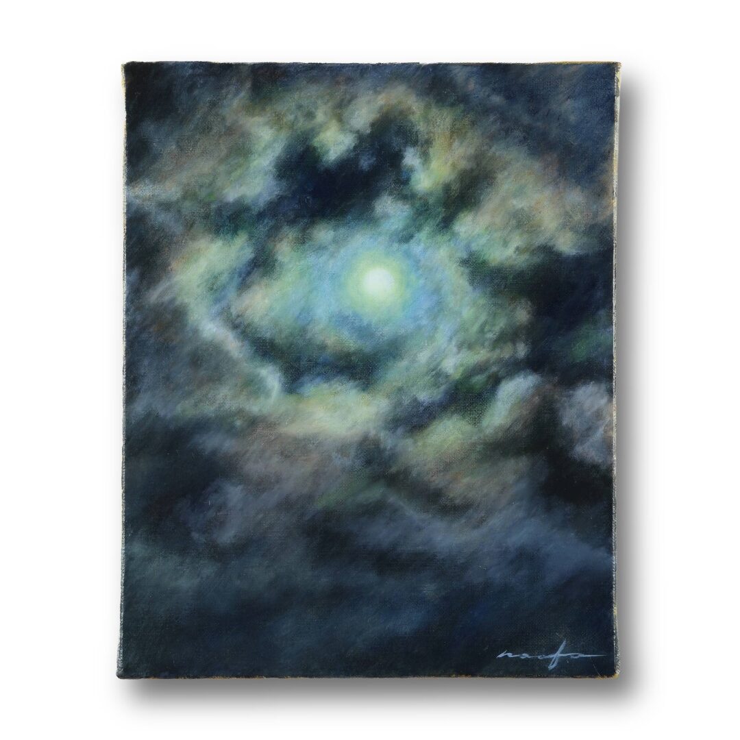 月暈を描いた風景画