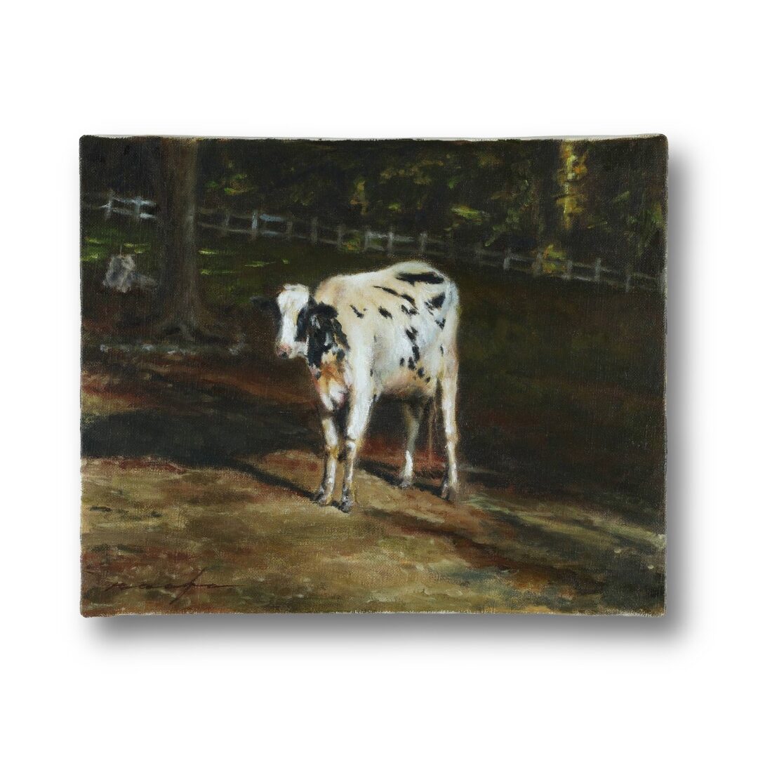 牛を描いた風景画