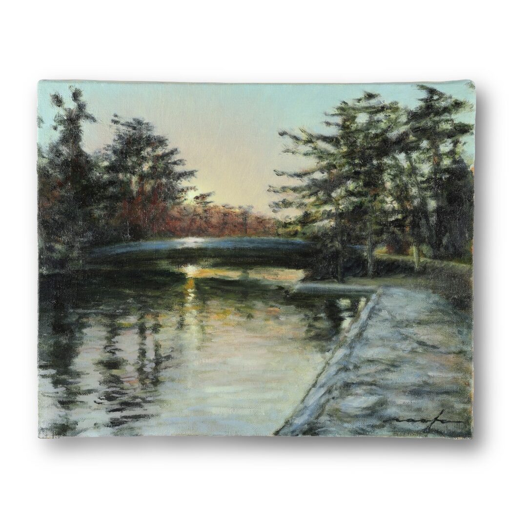 天橋立　大天橋を描いた油絵