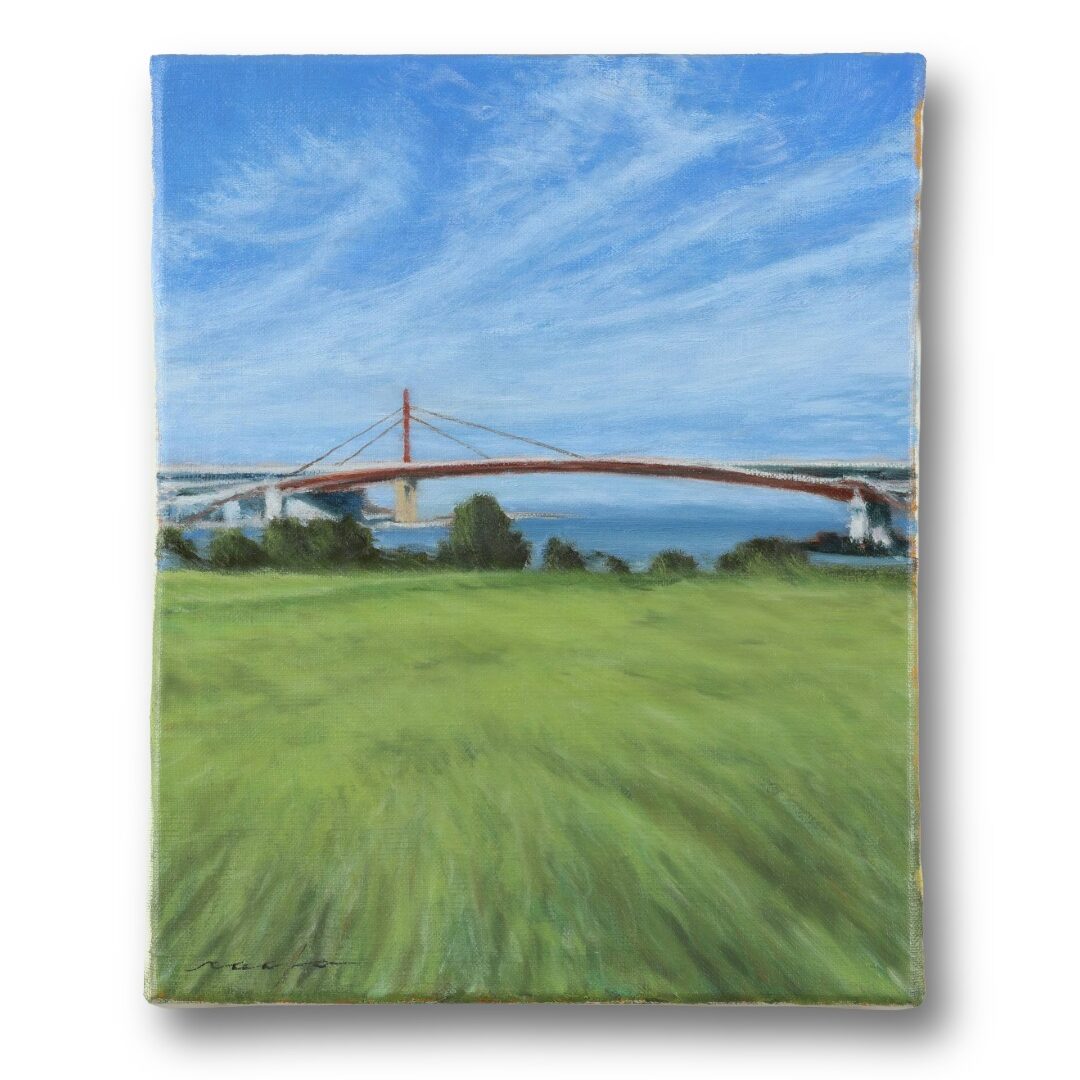 摩耶大橋を描いた風景画